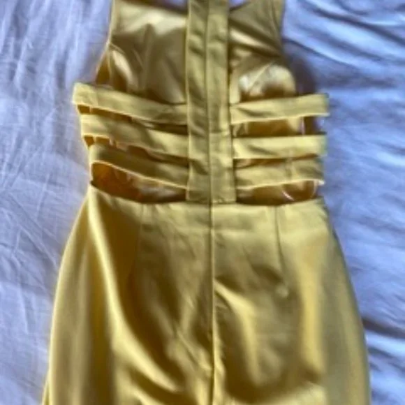 NWOT - Lulus Power of Wow Backless Yellow Maxi Dress - Picture 11 of 14